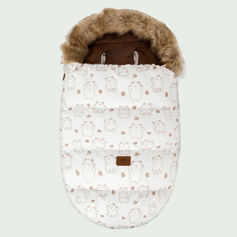 Chancelière pour Poussette Bébé 0–24 Mois Fleurs – Épais, Chaud et Universel