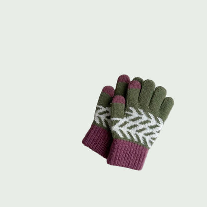 Gants Hiver pour Enfants 3–8 ans – Tricot Chaud, Cinq Doigts ou Demi-Doigts
