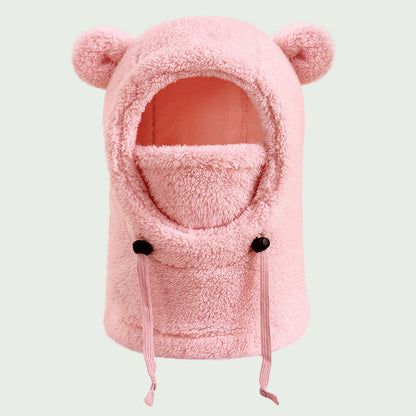 Cagoule Douce en Peluche Café – Chaud & Anti-Froid pour enfants (3 à 10 ans)