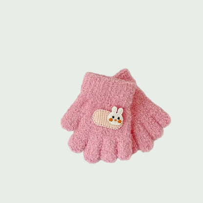 Moufles Hiver pour Tout-Petits – Gants Tricotés Chauds Cartoon – 1 à 3 ans