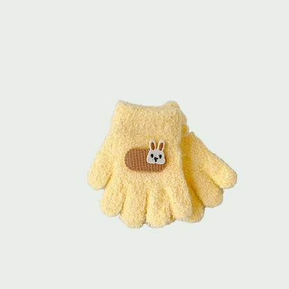 Moufles Hiver pour Tout-Petits – Gants Tricotés Chauds Cartoon – 1 à 3 ans