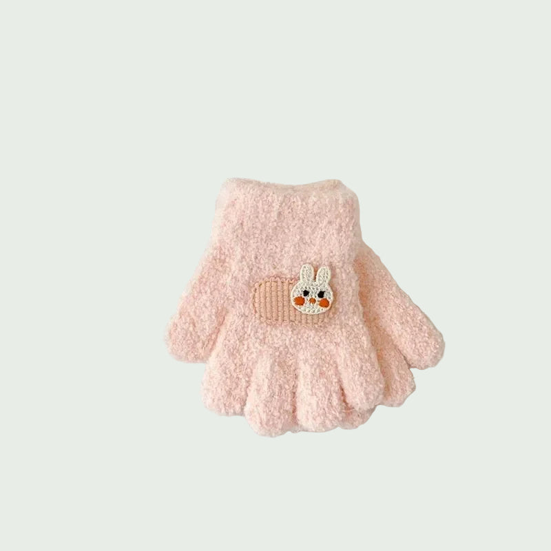Moufles Hiver pour Tout-Petits – Gants Tricotés Chauds Cartoon – 1 à 3 ans