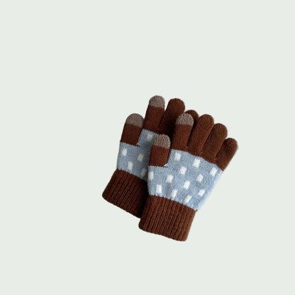 Gants Hiver pour Enfants 3–8 ans – Tricot Chaud, Cinq Doigts ou Demi-Doigts