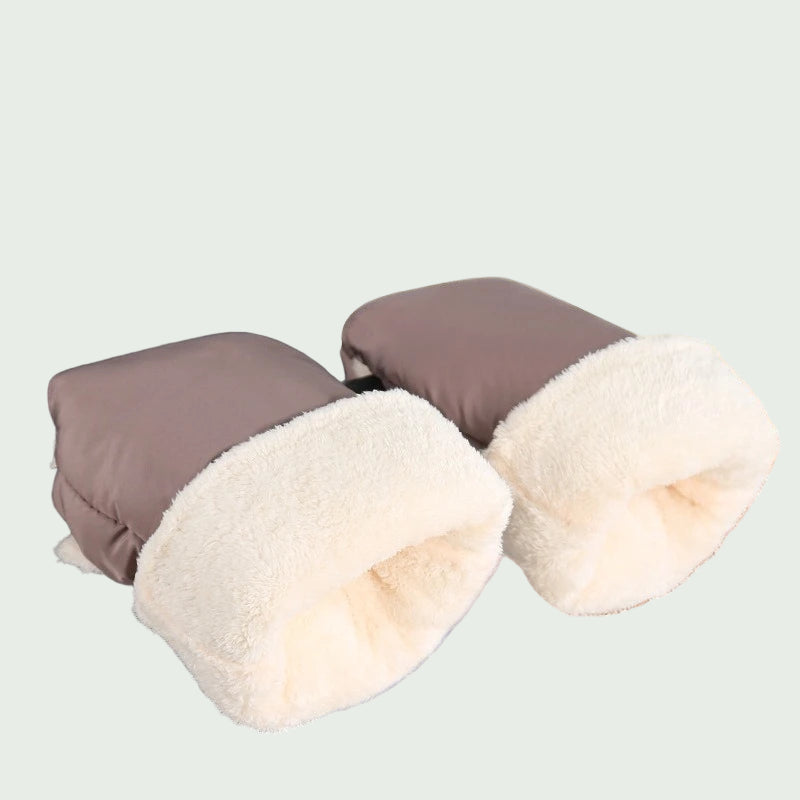 Gants de Poussette Hiver Noir – Chauds, Imperméables & Coupe-Vent, Universels