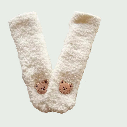 Chaussettes d’Hiver Bébé Lapin – Épaisses, Longues & Antidérapantes, Ultra Douces en Peluche
