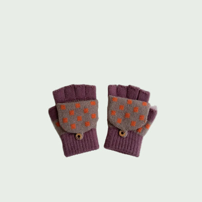 Gants Hiver pour Enfants 3–8 ans – Tricot Chaud, Cinq Doigts ou Demi-Doigts