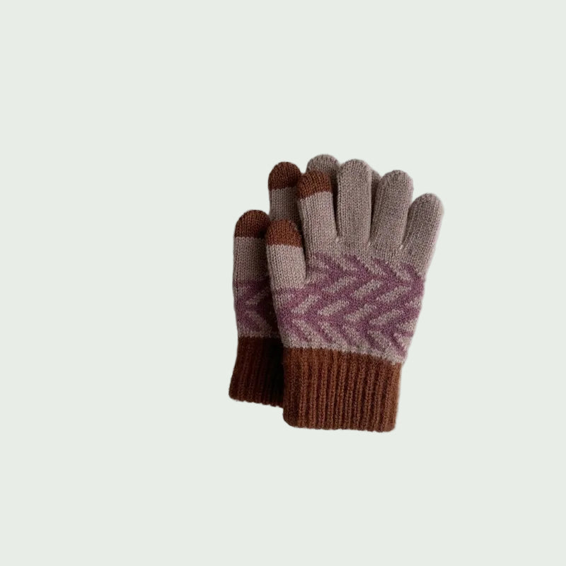Gants Hiver pour Enfants 3–8 ans – Tricot Chaud, Cinq Doigts ou Demi-Doigts