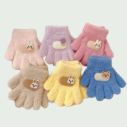 Moufles Hiver pour Tout-Petits – Gants Tricotés Chauds Cartoon – 1 à 3 ans