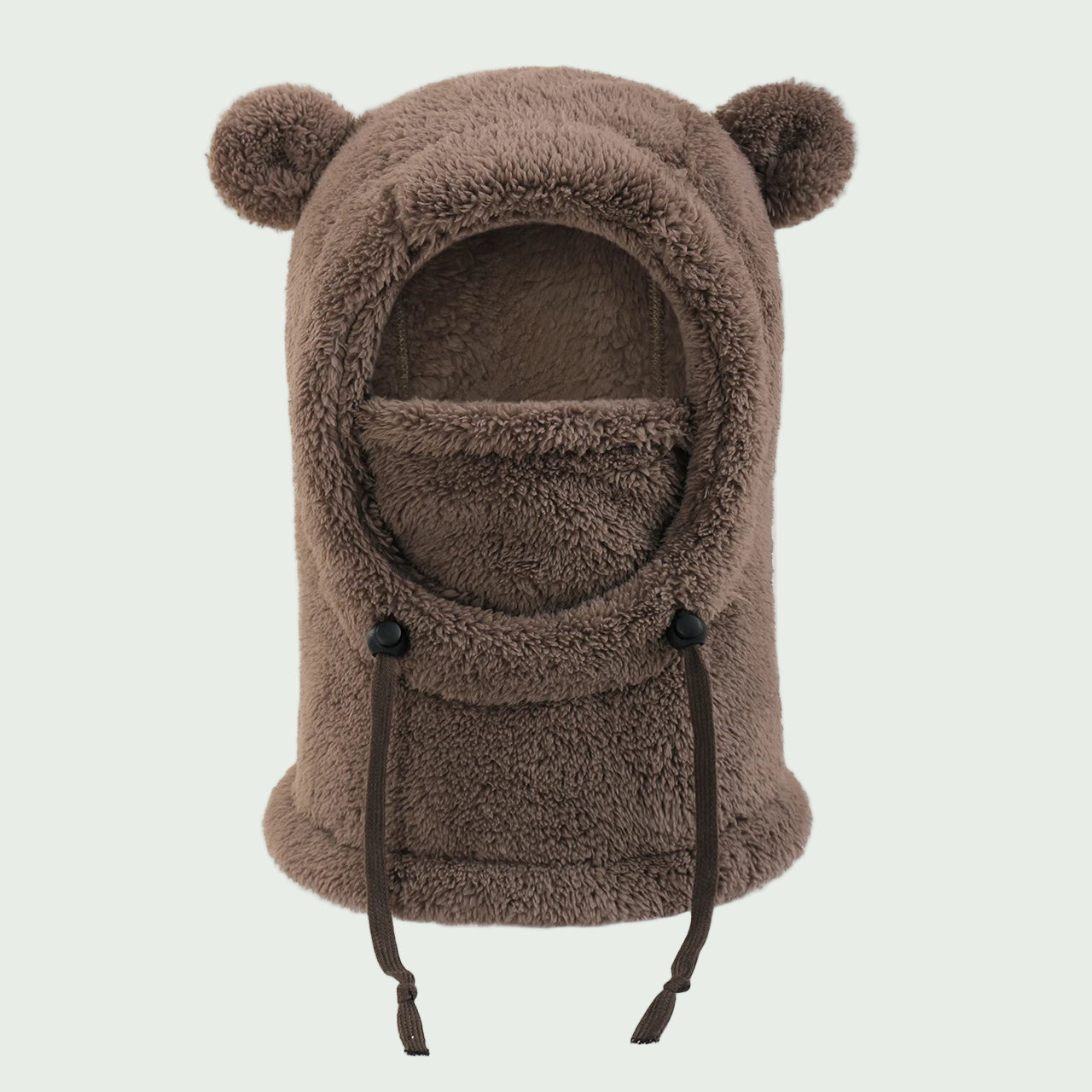 Cagoule Douce en Peluche Café – Chaud & Anti-Froid pour enfants (3 à 10 ans)