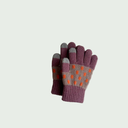 Gants Hiver pour Enfants 3–8 ans – Tricot Chaud, Cinq Doigts ou Demi-Doigts