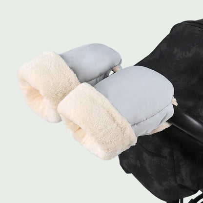 Gants de Poussette Hiver Noir – Chauds, Imperméables & Coupe-Vent, Universels