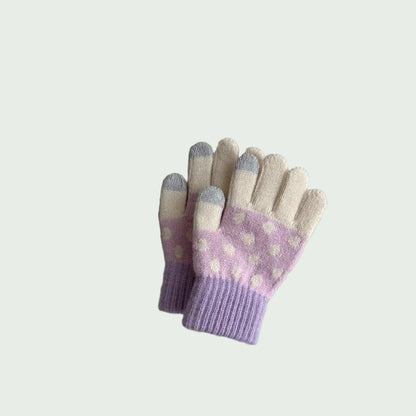 Gants Hiver pour Enfants 3–8 ans – Tricot Chaud, Cinq Doigts ou Demi-Doigts