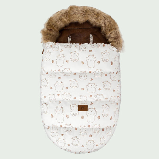 Chancelière pour Poussette Bébé 0–24 Mois Beige – Épais, Chaud et Universel