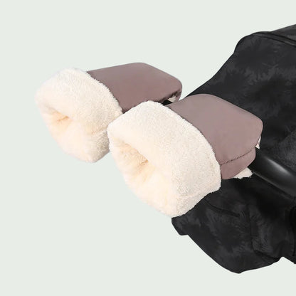 Gants de Poussette Hiver Noir – Chauds, Imperméables & Coupe-Vent, Universels