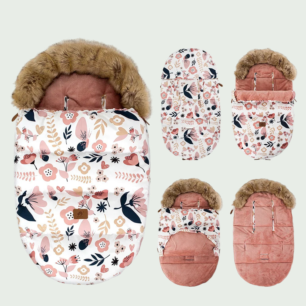 Chancelière pour Poussette Bébé 0–24 Mois Noir – Épais, Chaud et Universel