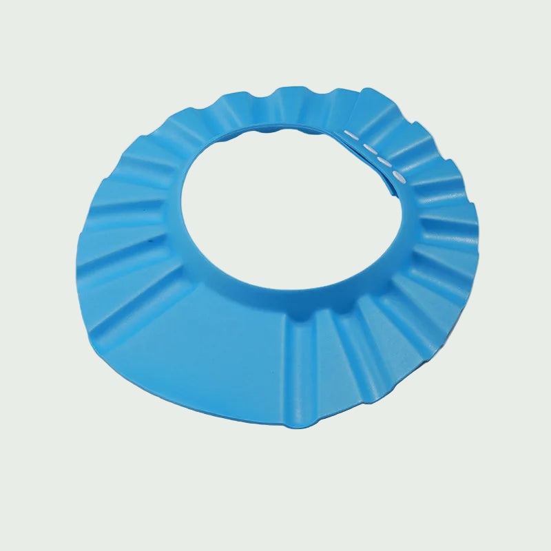 Visière de Bain Bébé Souple – Bouton Poussoir Réglable – Anti-Éclaboussures