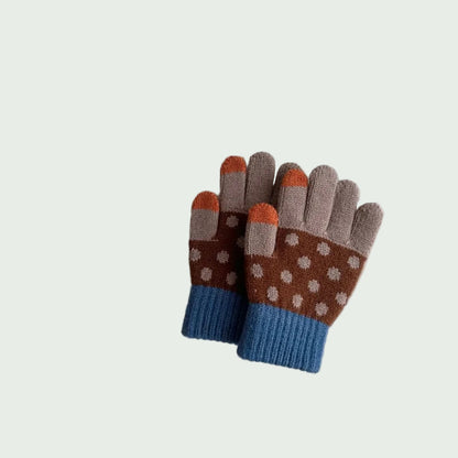 Gants Hiver pour Enfants 3–8 ans – Tricot Chaud, Cinq Doigts ou Demi-Doigts