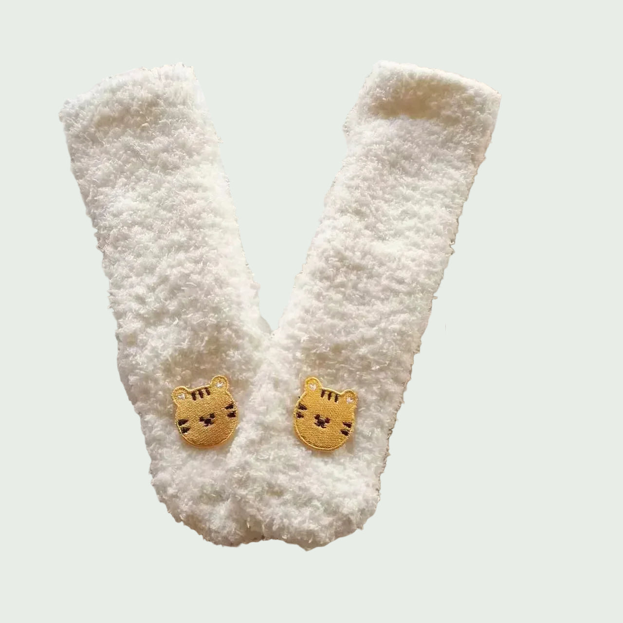 Chaussettes d’Hiver Bébé Lapin – Épaisses, Longues & Antidérapantes, Ultra Douces en Peluche